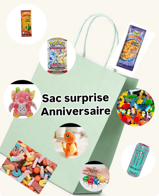 Petit Sac vert surprise anniversaire